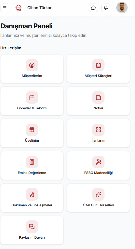 Mobil hızlı erişim